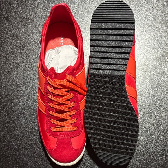 Madden Girl Vibrant Red and Orange Sneakers - Picture 2 of 5